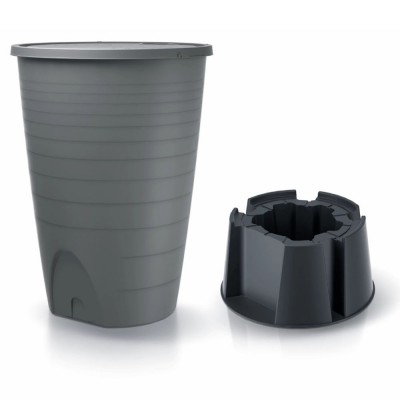Цистерна за дъждовна вода с основа HydroMoby Peruno Сет, 260л, цвят Сив - Цистерни за дъждовна вода