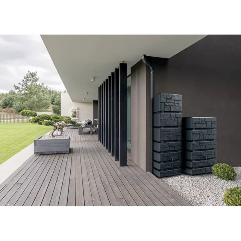 Цистерна за дъждовна вода HydroMoby Arves Tower Stone , 350л (антрацит) | Цистерни за дъждовна вода | Цистерни за вода |
