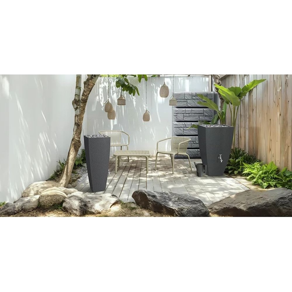 Цистерна за дъждовна вода HydroMoby Arves Wall Stone, 400л (антрацит) | Цистерни за дъждовна вода | Цистерни за вода |