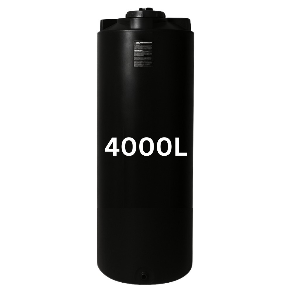 Цистерна за питейна вода MAVIL, цилиндрична вертикална 4 тона (черна) | Цистерни за питейна вода | Цистерни за вода |